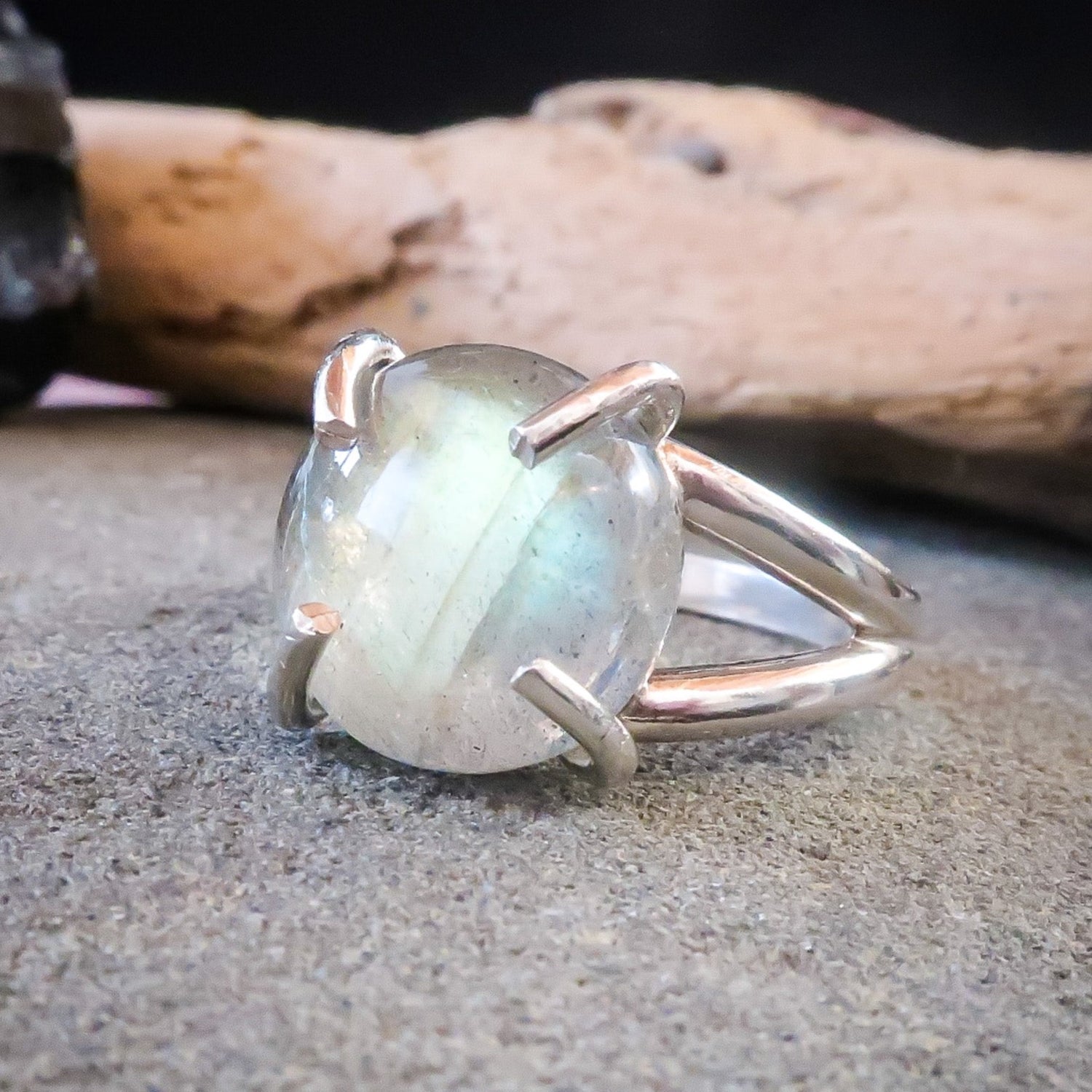 Labradorite Transformation Ring | Sterling Silver | Size 8  - Blackbird & Sage Jewelry 