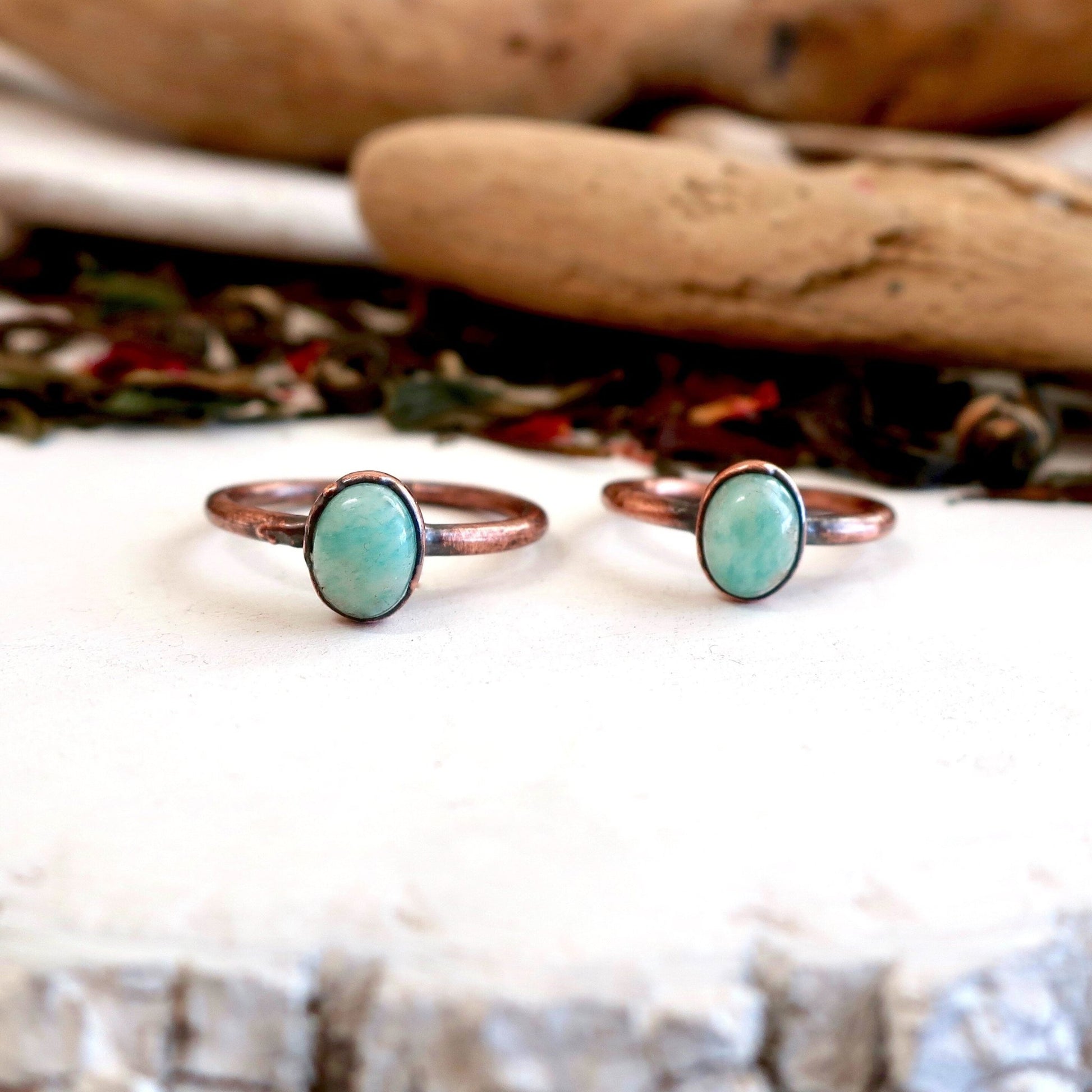 Amazonite Ring | Copper - Blackbird & Sage