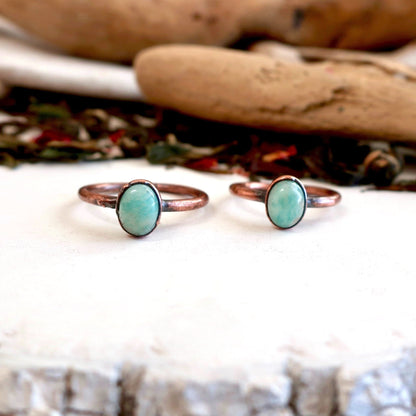 Amazonite Ring | Copper - Blackbird & Sage