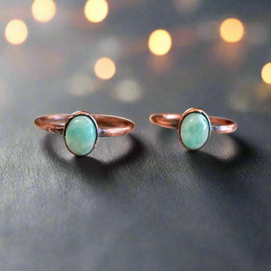 Amazonite Ring | Copper - Blackbird & Sage