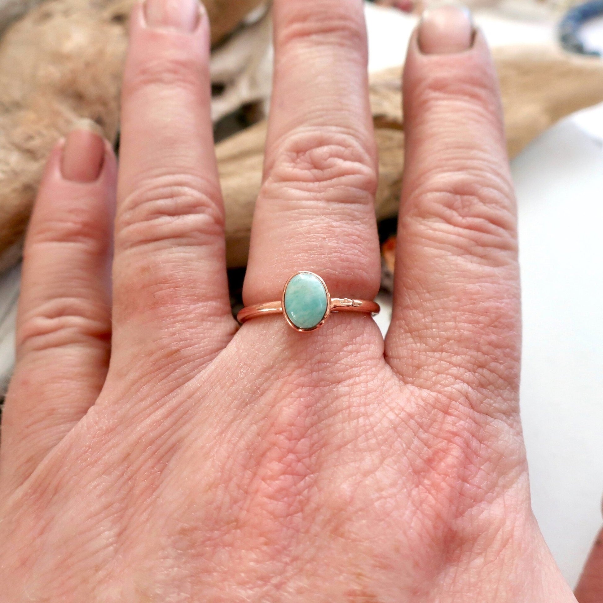 Amazonite Ring | Copper - Blackbird & Sage