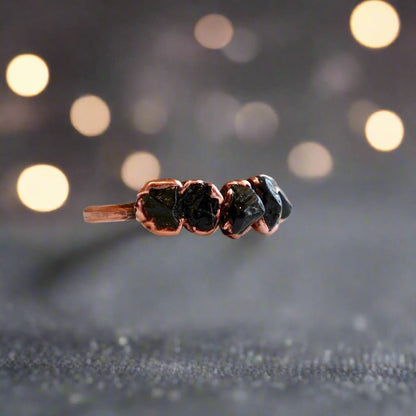 Black Tourmaline Multi Stone Ring | Copper - Blackbird & Sage