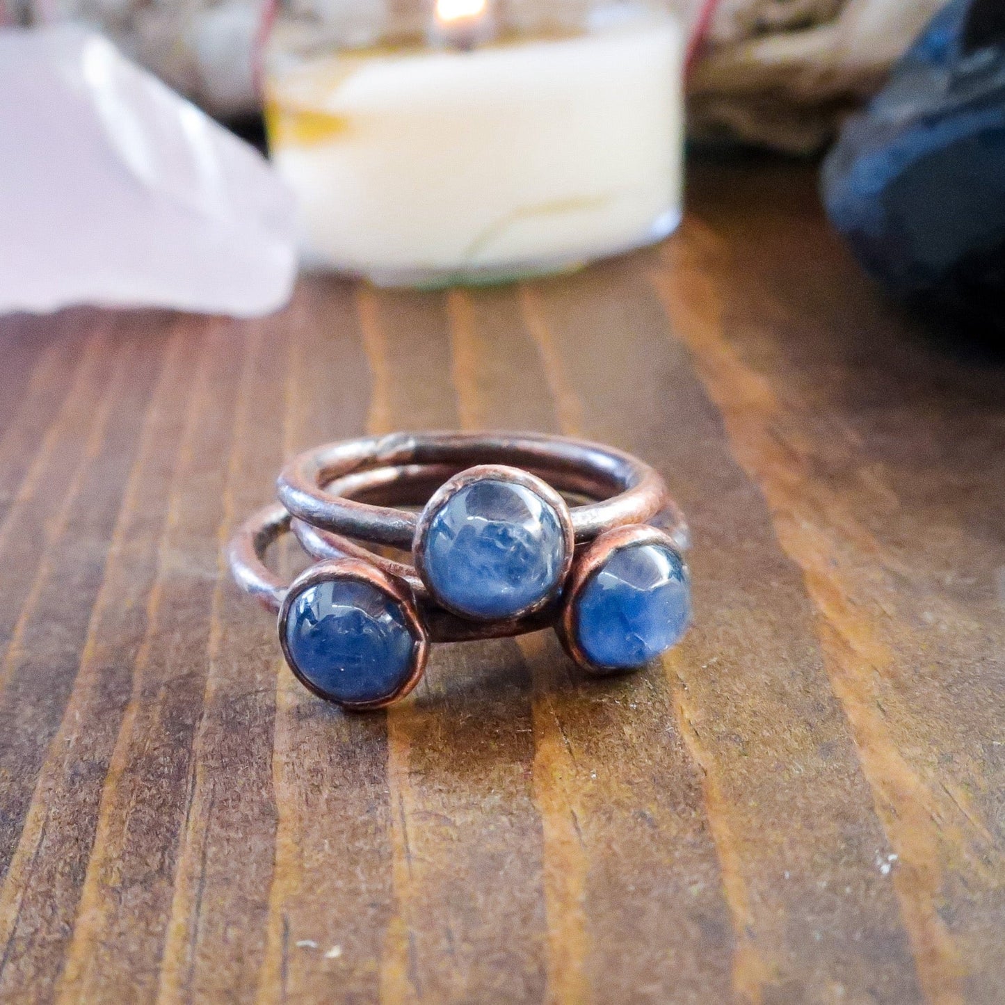 Blue Kyanite Ring | Copper | Size 6, 7, 8 - Blackbird & Sage