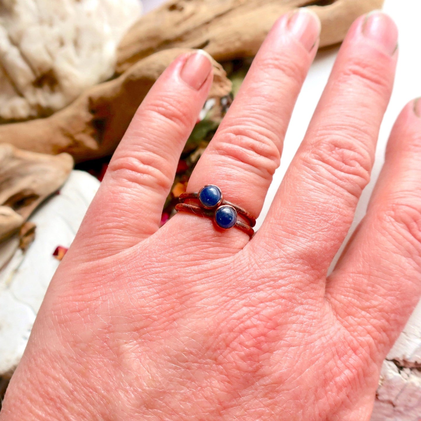 Blue Sapphire Ring | Copper | Size 6, 6.5, 7, 7.5 - Blackbird & Sage