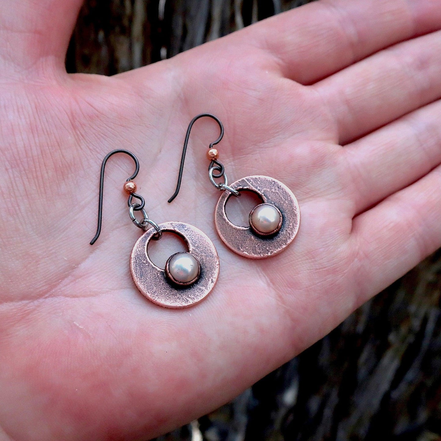 Introspection Pearl Drop Earrings | Copper - Blackbird & Sage