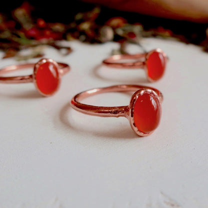 Carnelian Agate Ring - Copper - Blackbird & Sage