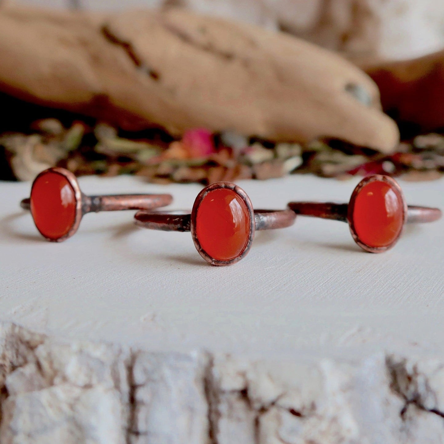 Carnelian Agate Ring - Copper - Blackbird & Sage