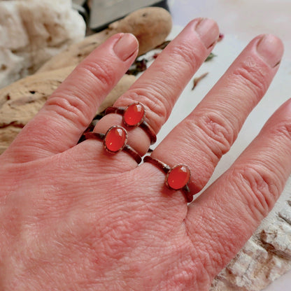 Carnelian Agate Ring - Copper - Blackbird & Sage