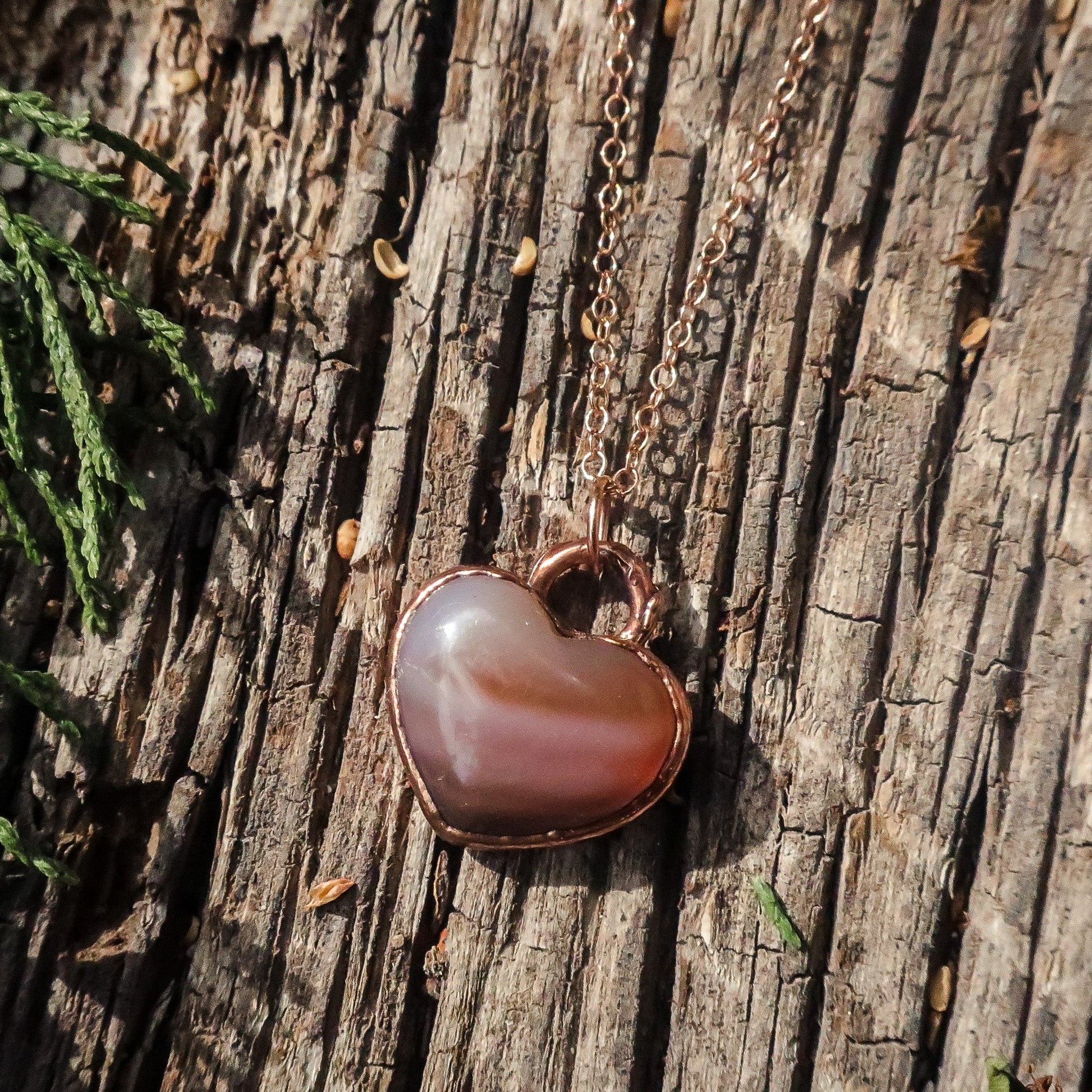 Compassion for the Heart Carnelian Necklace | Rose Gold & Copper - Blackbird & Sage