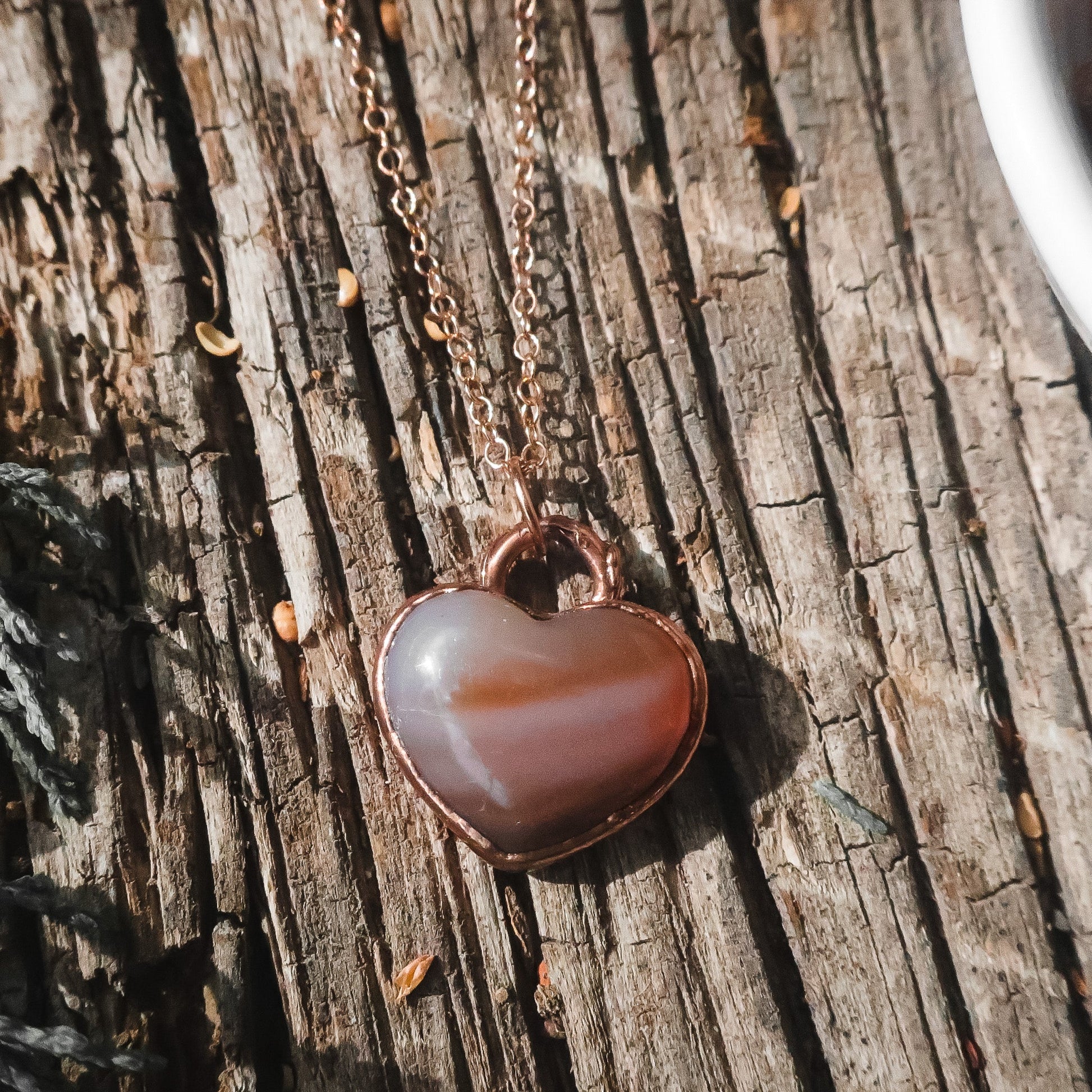 Compassion for the Heart Carnelian Necklace | Rose Gold & Copper - Blackbird & Sage