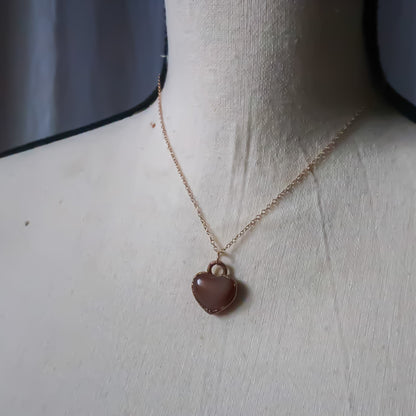 Compassion for the Heart Carnelian Necklace | Rose Gold & Copper - Blackbird & Sage