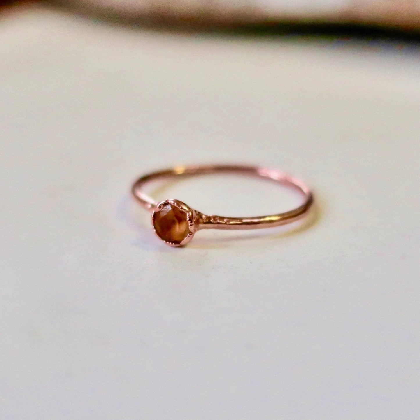 Dainty Citrine Ring | Copper | Size 5 - Blackbird & Sage