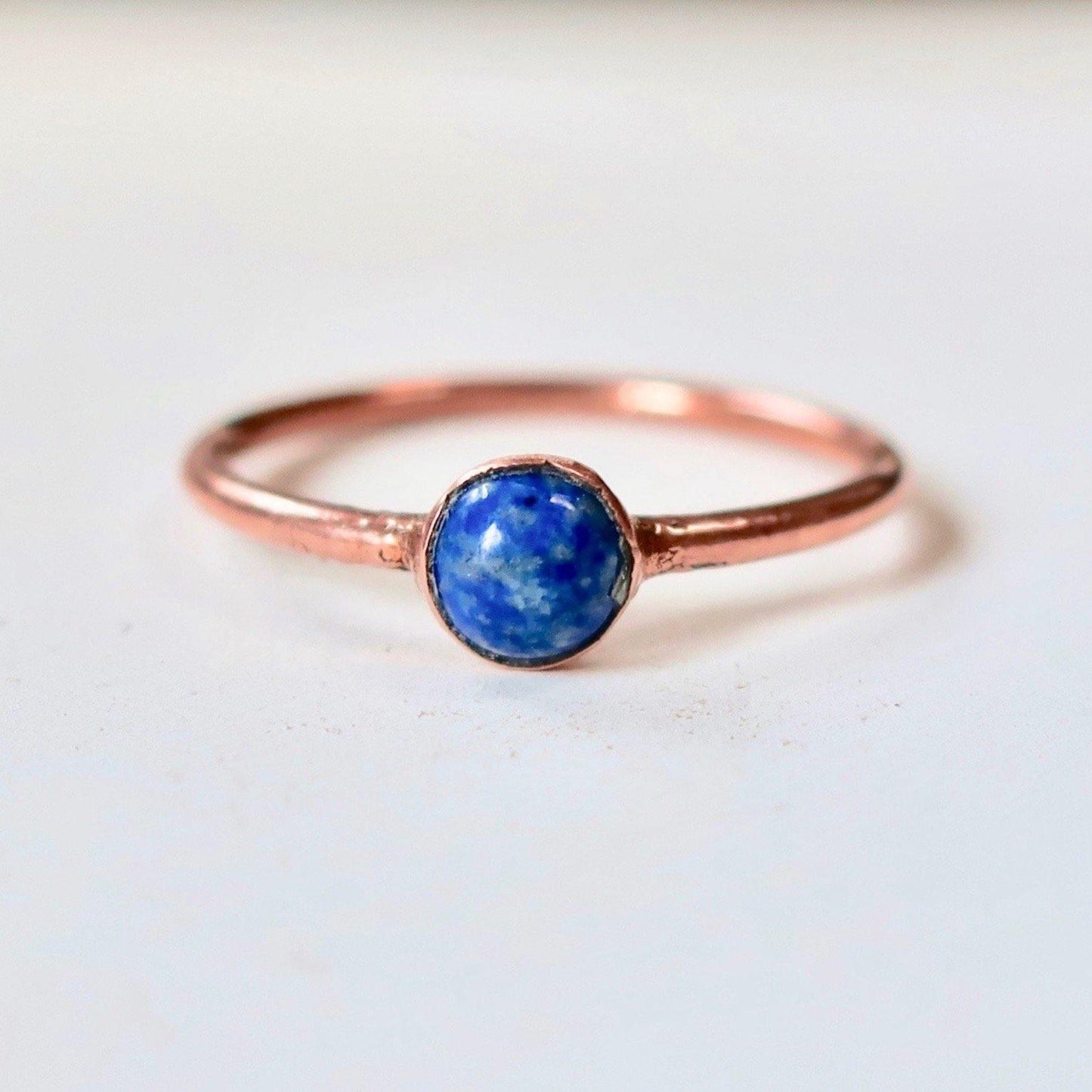 Dainty Lapis Lazuli Ring | Copper - Blackbird & Sage