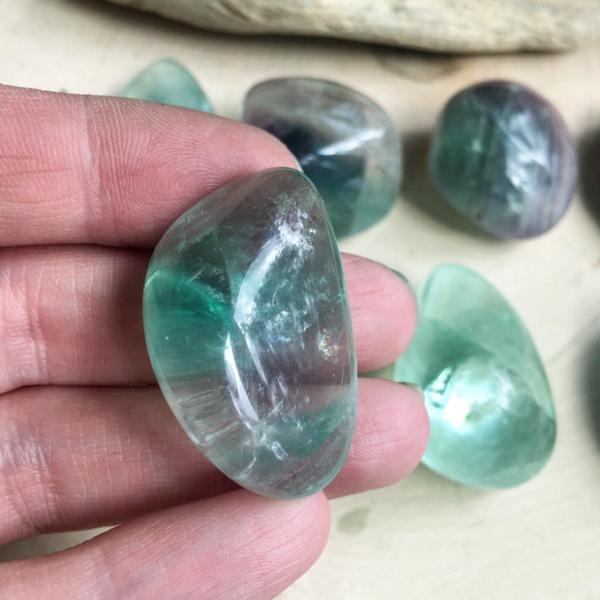 Large Fluorite Tumbled Stone AA Grade - Blackbird & Sage