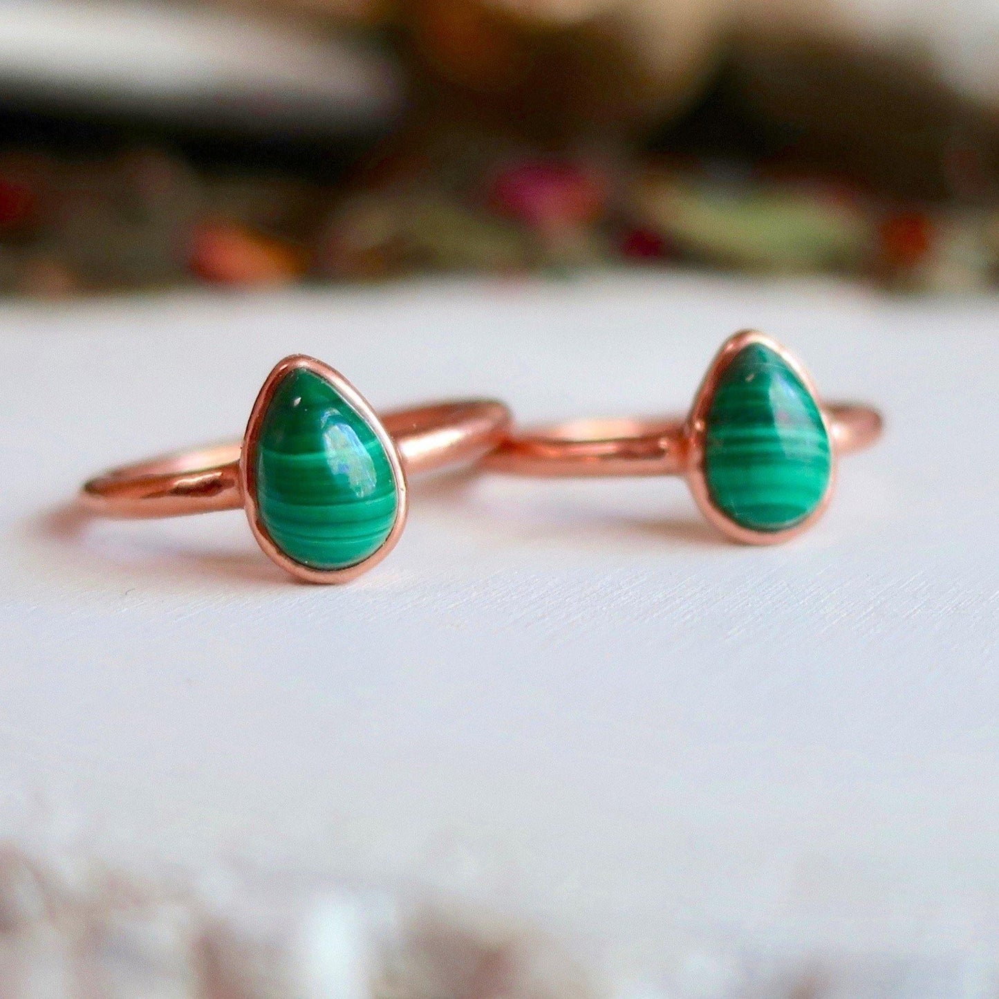 Malachite Ring - Copper - Blackbird & Sage