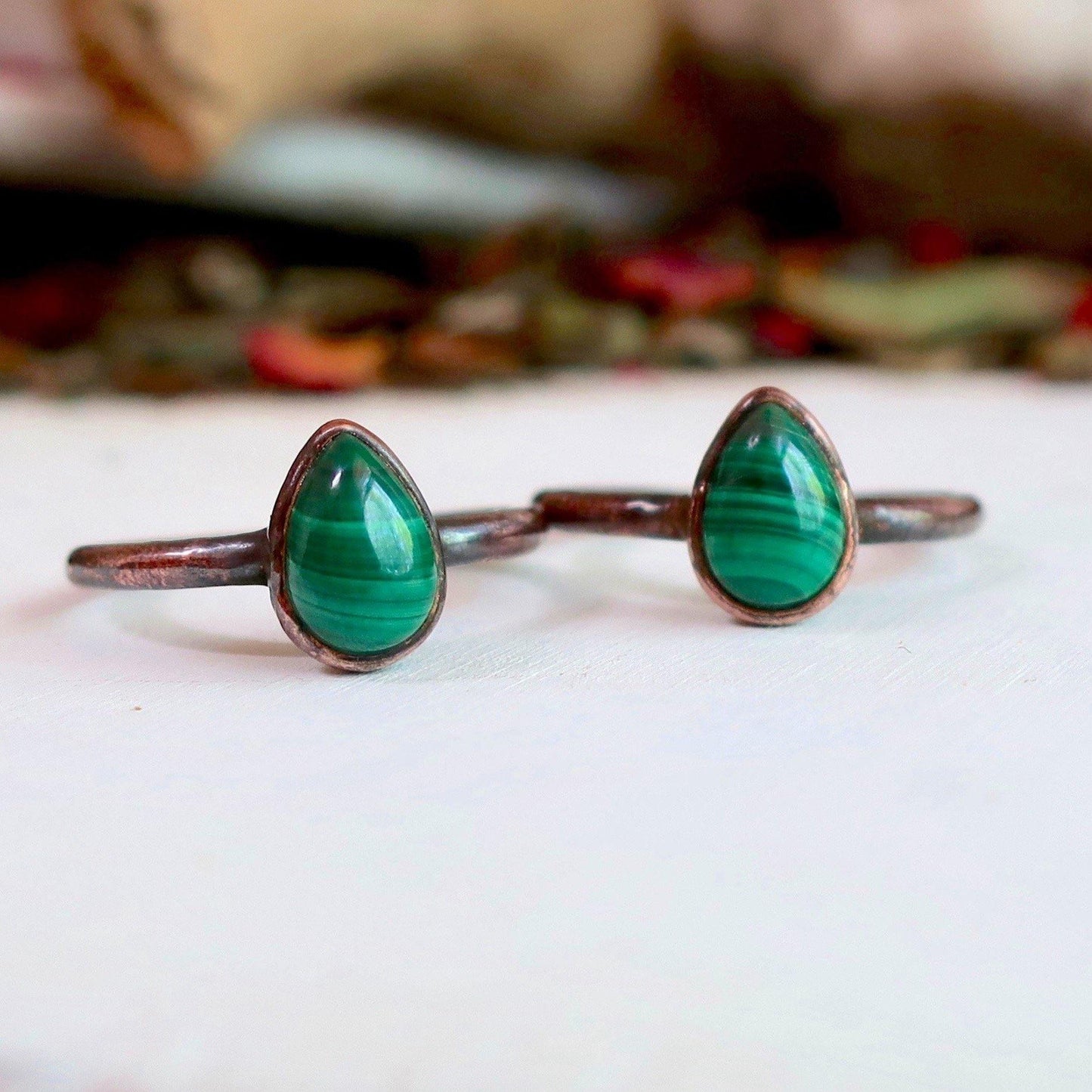 Malachite Ring - Copper - Blackbird & Sage