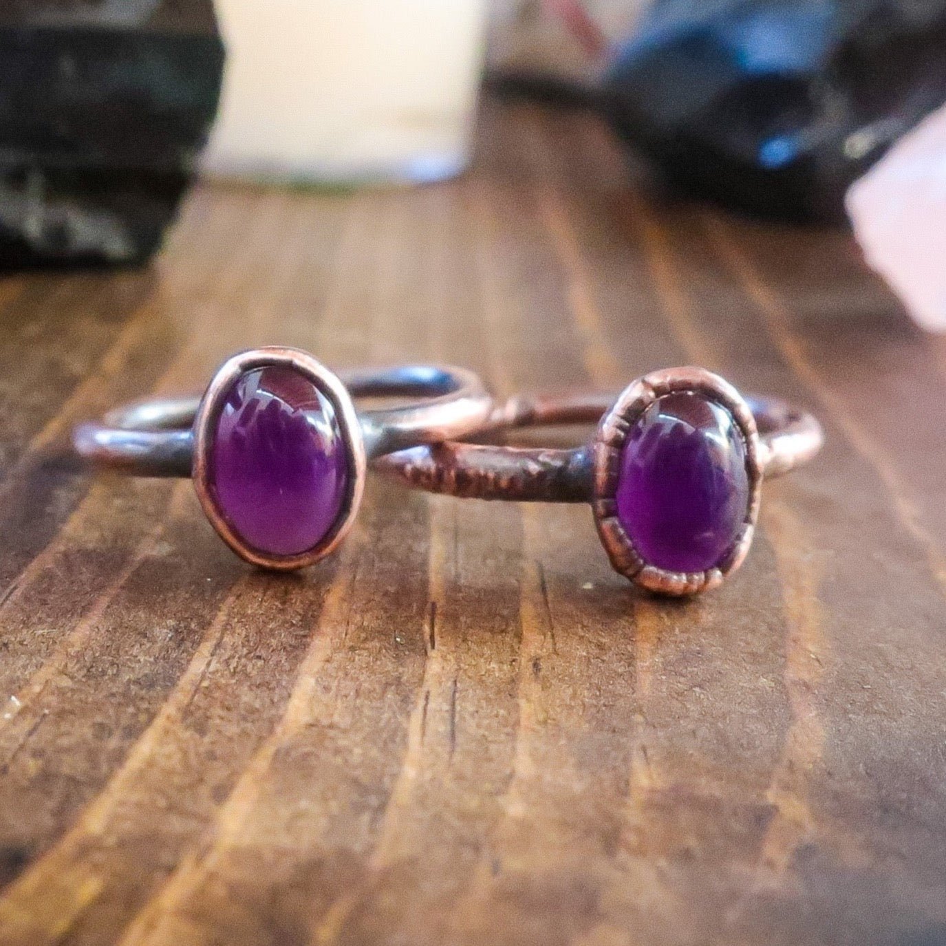 Purple Amethyst Creativity Ring | Copper | Size 4.25, 6 - Blackbird & Sage