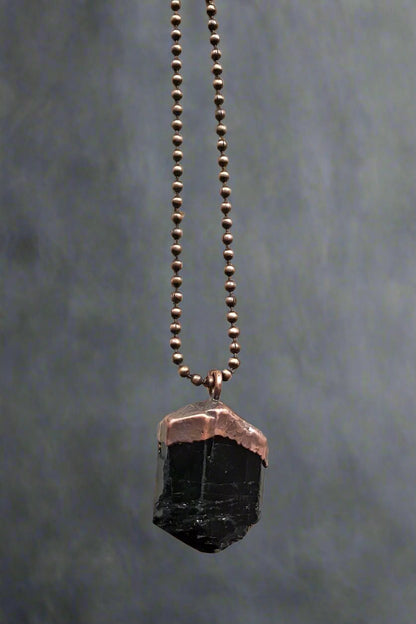 Raw Black Tourmaline Grounding Necklace | Copper - Blackbird & Sage