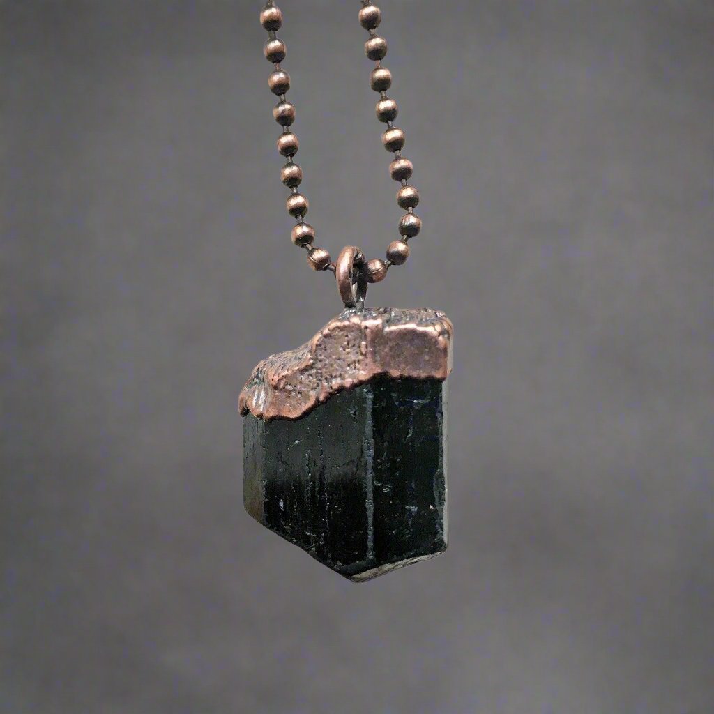 Raw Black Tourmaline Grounding Necklace | Copper - Blackbird & Sage