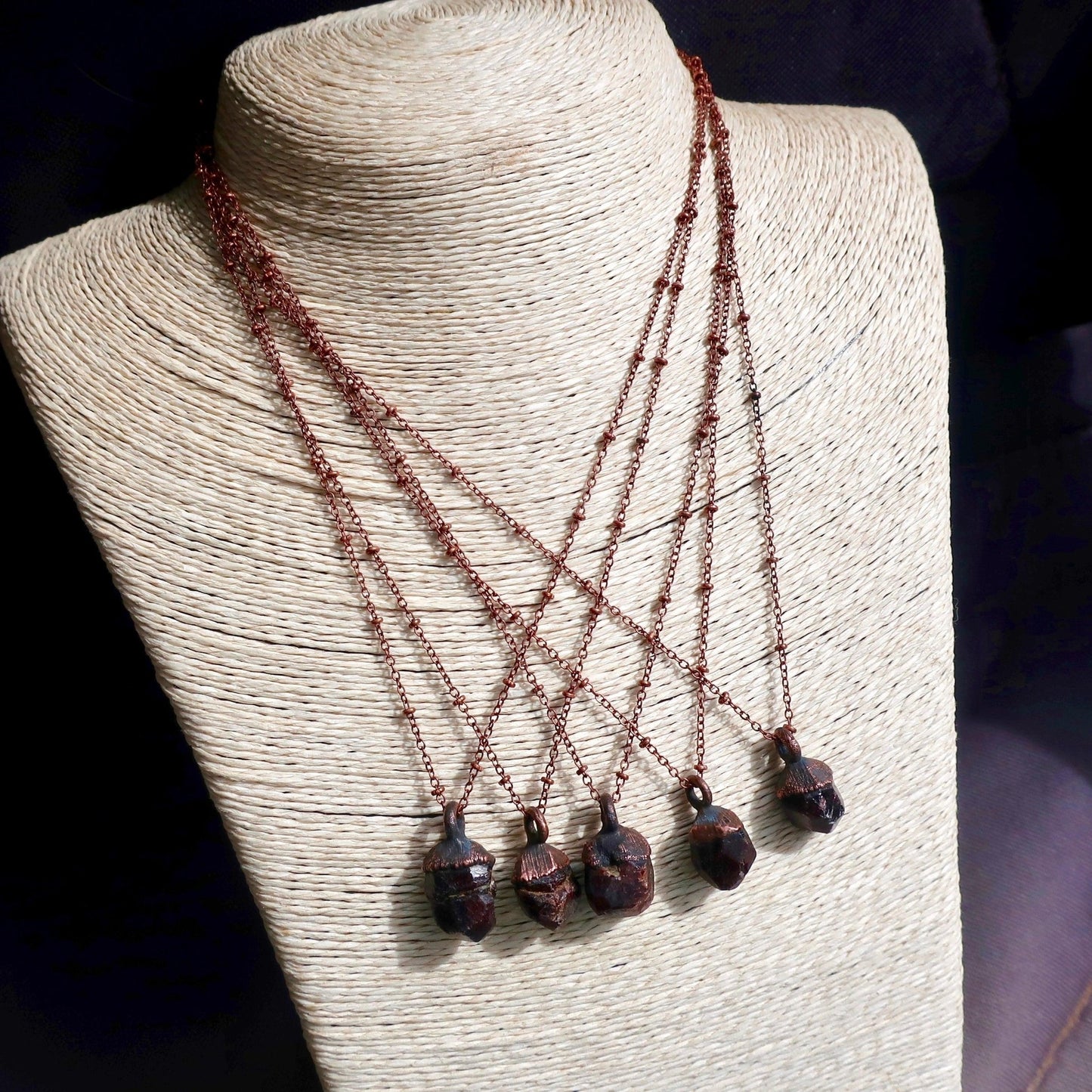 Raw Dodecahedral Garnet Necklace - Blackbird & Sage