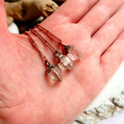 Raw Quartz Point Attunement Necklace | Copper - Blackbird & Sage