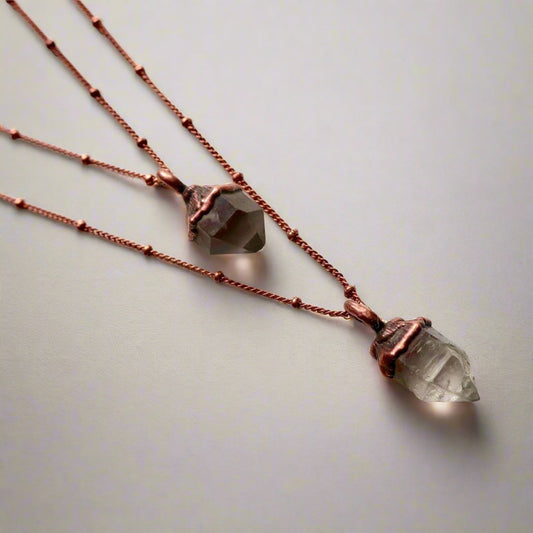 Raw Quartz Point Attunement Necklace | Copper - Blackbird & Sage