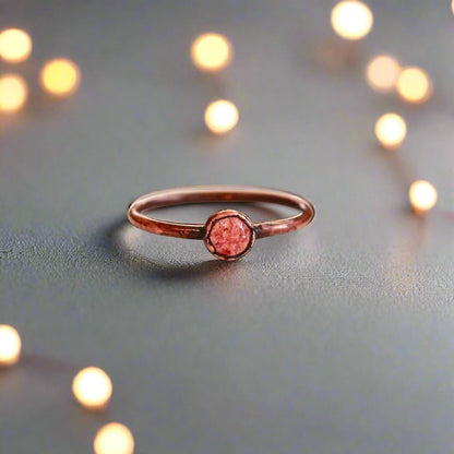 Strawberry Quartz Ring | Copper - Blackbird & Sage