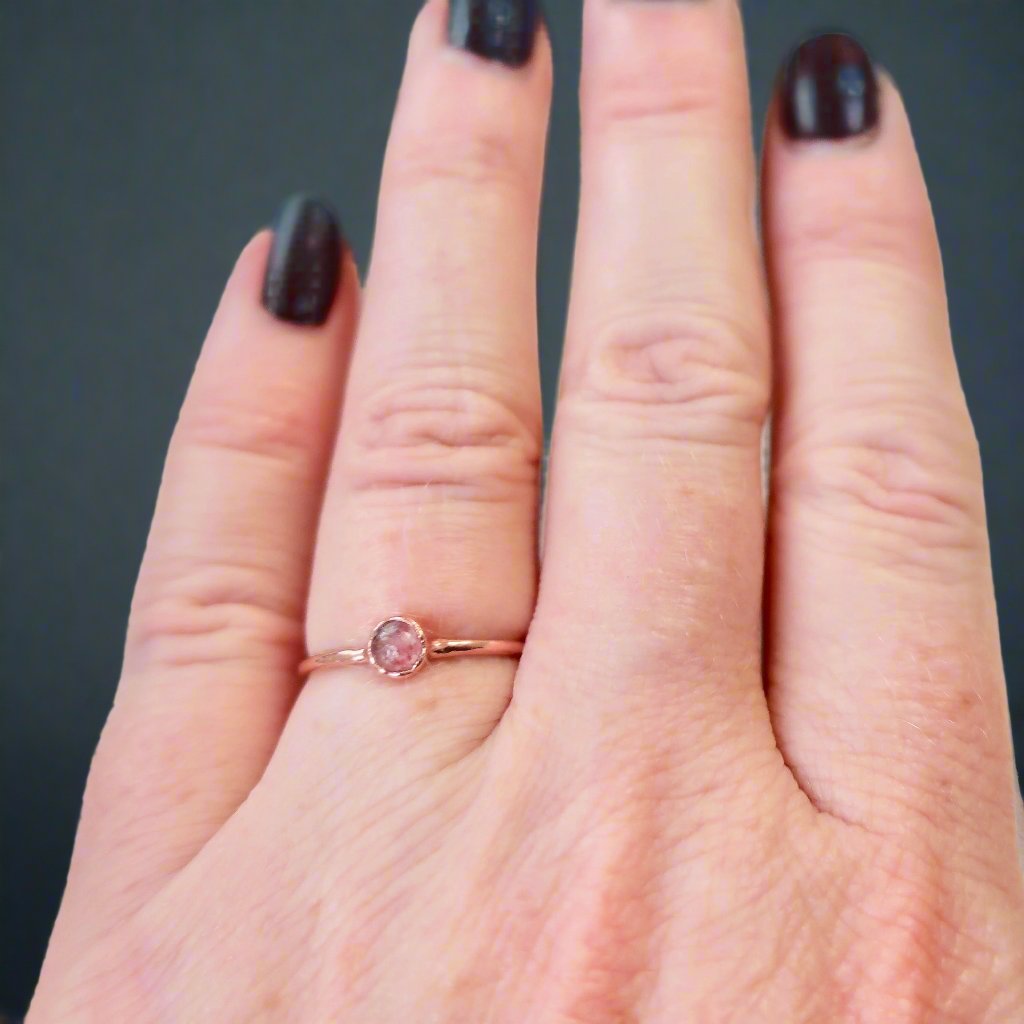 Strawberry Quartz Ring | Copper - Blackbird & Sage