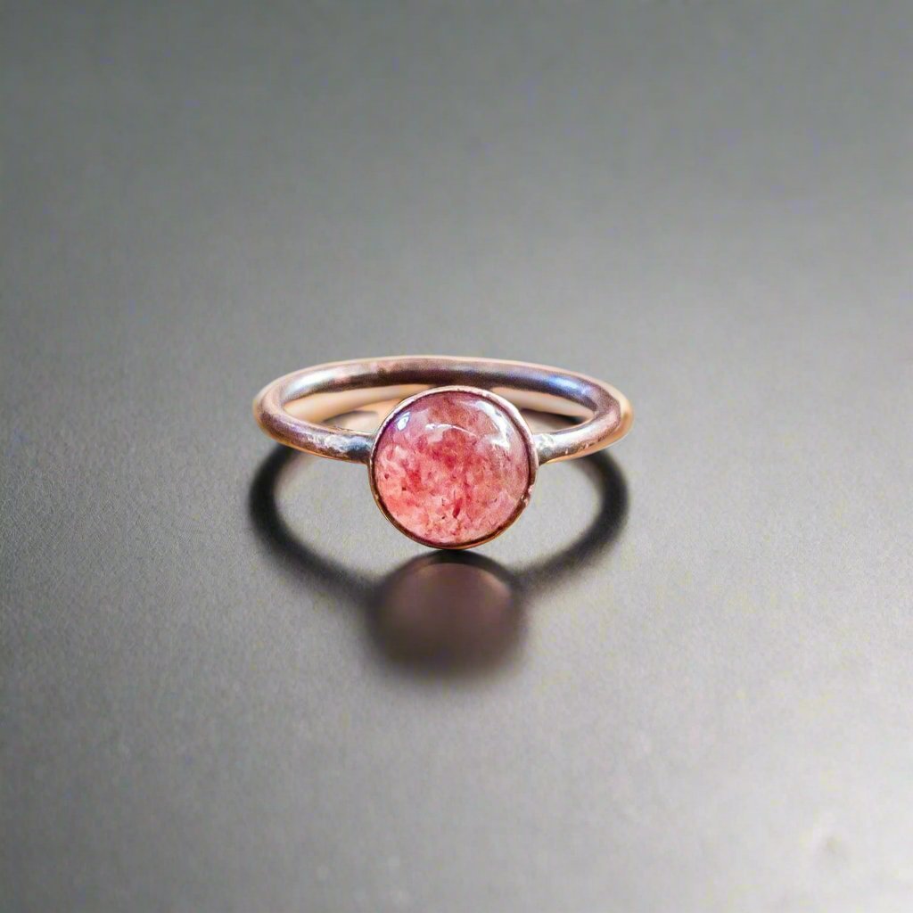 Strawberry Quartz Ring | Copper | Size 8.25 - Blackbird & Sage