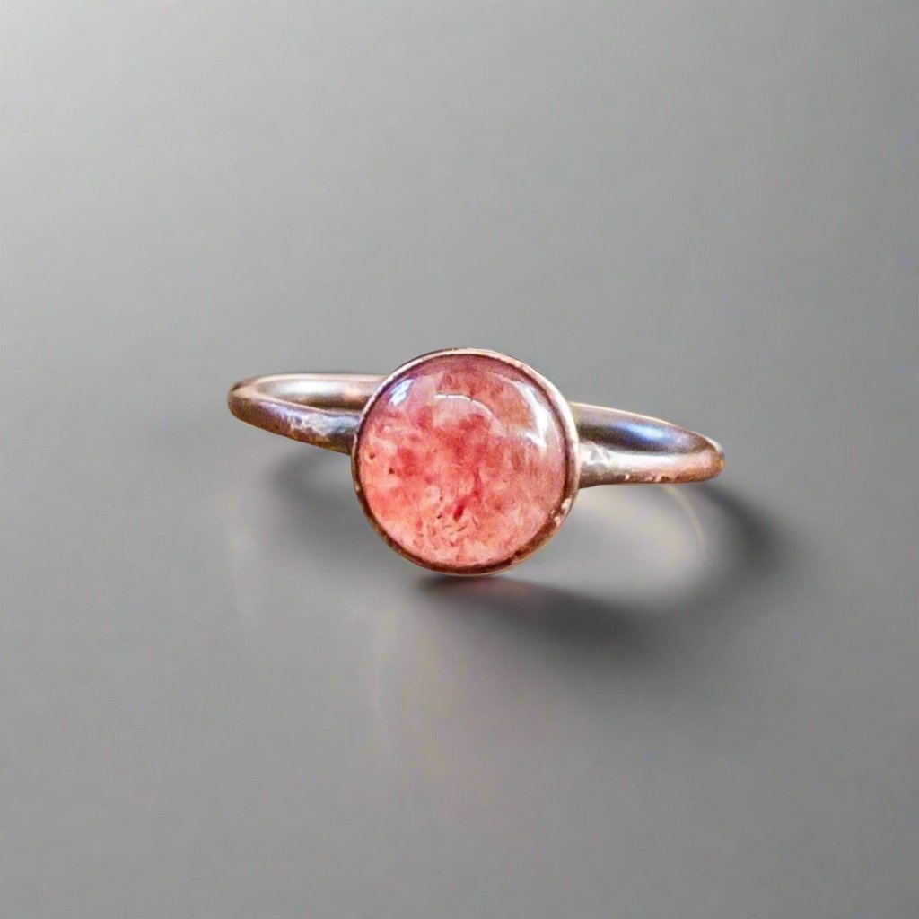 Strawberry Quartz Ring | Copper | Size 8.25 - Blackbird & Sage