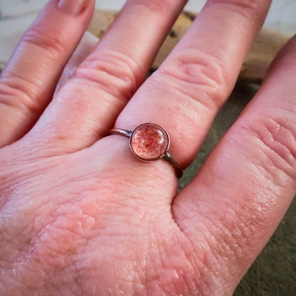 Strawberry Quartz Ring | Copper | Size 8.25 - Blackbird & Sage