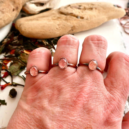 Strawberry Quartz Ring | Copper - Blackbird & Sage