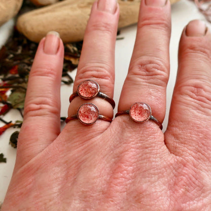 Strawberry Quartz Ring | Copper - Blackbird & Sage