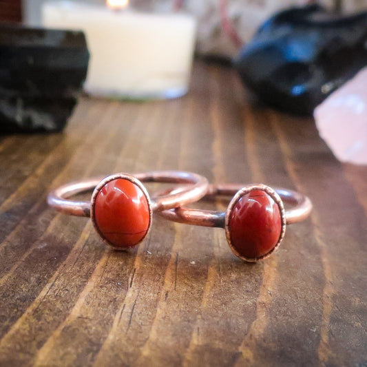 Supreme Nurturer Red Jasper Ring | Copper | Size 7, 7.25 - Blackbird & Sage