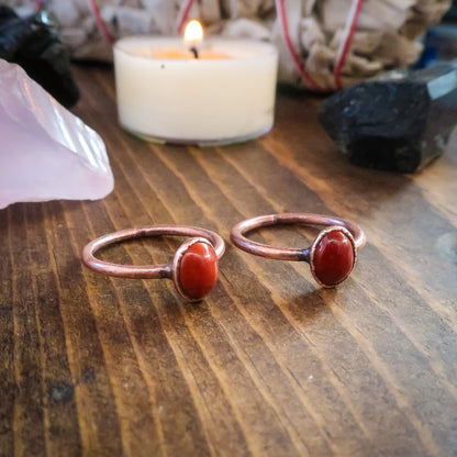 Supreme Nurturer Red Jasper Ring | Copper | Size 7, 7.25 - Blackbird & Sage